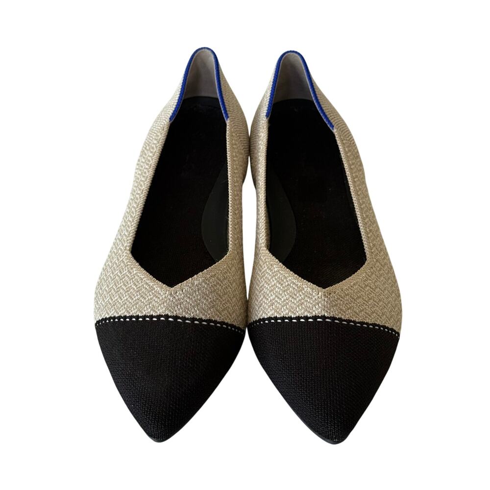 Rothy’s Size 10.5 Cream Black Pointer Tuxedo Size… - image 1